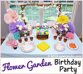 photo Flower Garden Themed Birthday Party