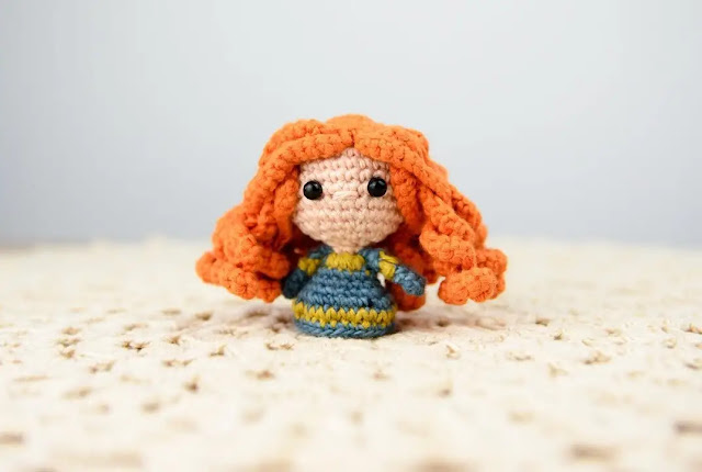 Valiente: Mini Princesa Merida Tejido a Crochet