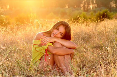 cute girl surrounded by beautiful place