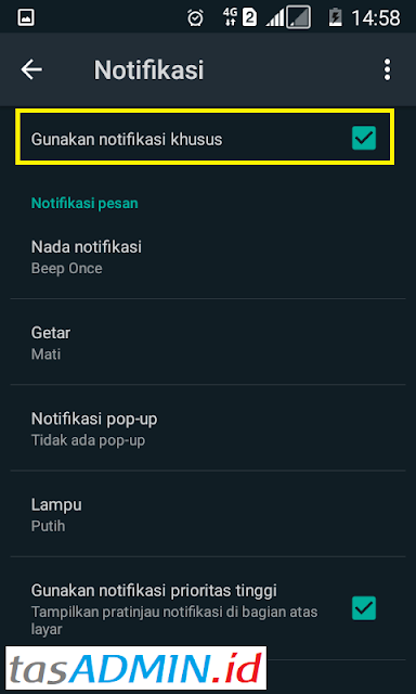 notifikasi khusus  grup wa