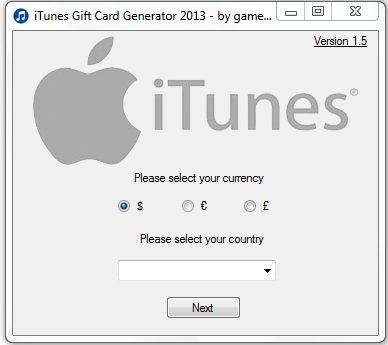itune gift card generator
