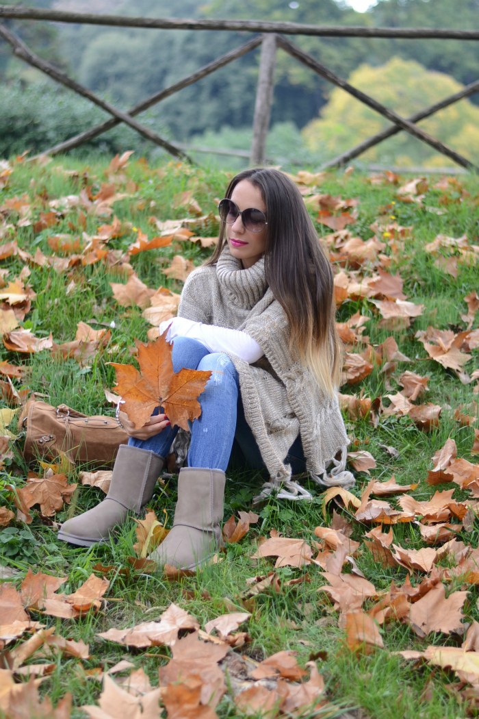 look autunnale con stivali ugg