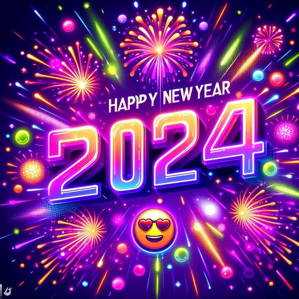 2024 happy new year bold