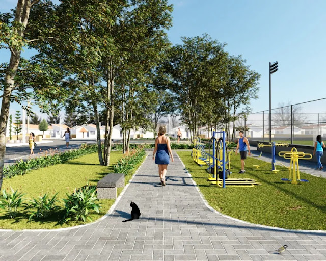 Prefeito Cícero Lucena assina ordem de serviço para construção do Campo do Alvorada, no Bairro dos Novais