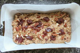 Food Lust People Love: Made with jellied sauce, this cranberry pecan quick bread is full of tart cranberry flavor, rich nutty bits with just enough sweetness to be perfect with a cup of hot tea or coffee. The original recipe called for whole berry sauce but in our family it wouldn’t be Thanksgiving or Christmas without the jiggly slices, served straight from the can. In my adapted recipe, you need the moisture of the jellied cranberry sauce to balance the added oat bran.