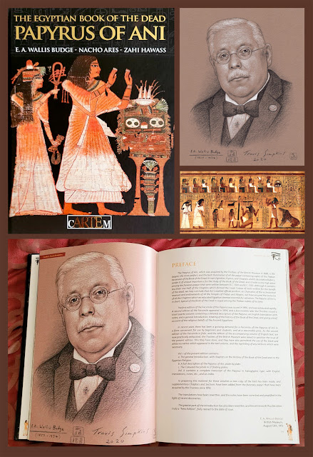 The Ancient Egyptian Book of the Dead. Papyrus of Ani. EA Wallis Budge. Author Portrait by Travis Simpkins