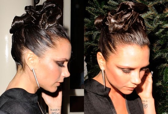 Victoria Beckham Cool Updo Hairstyles. She has a long face, and is able to