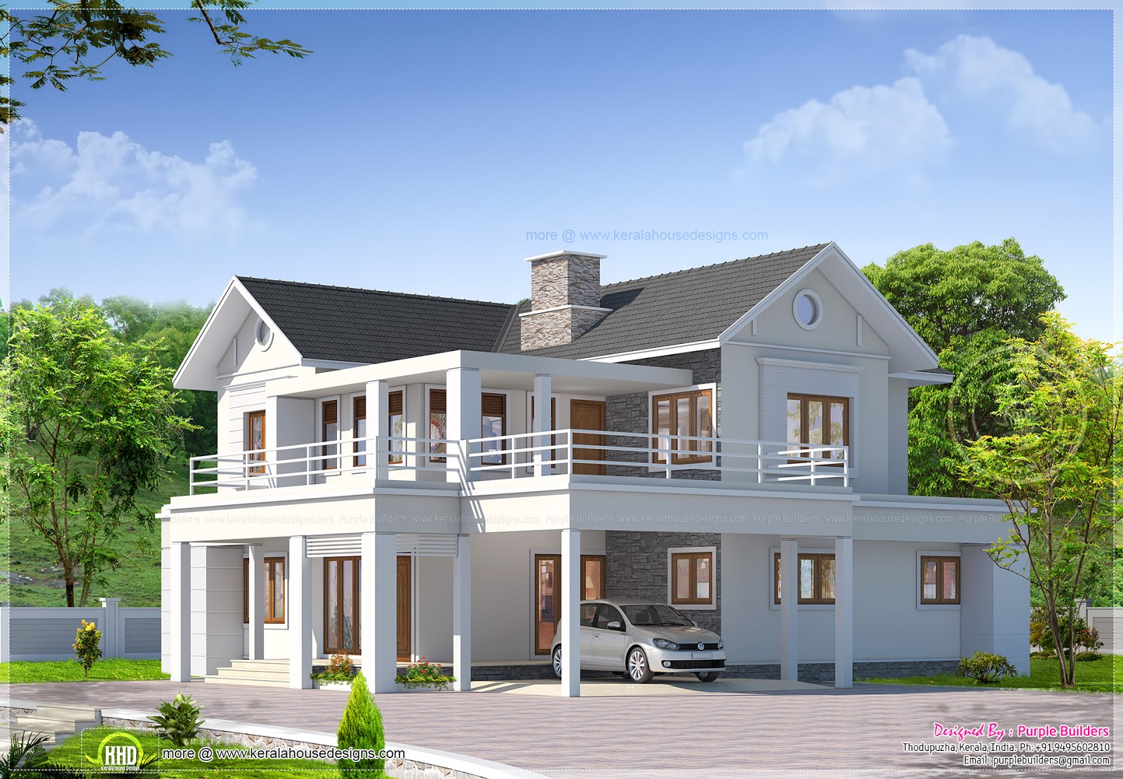 Two storey luxury villa has a total area of 2850 Sq-Ft 