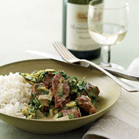 Veal Stew with Spring Greens