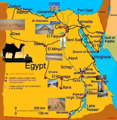 Egypt Map Pictures and Information