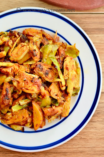 Spicy Brussels Sprouts Potato Fry