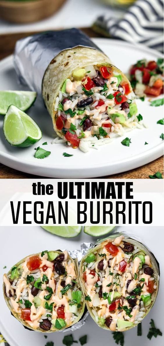 Chipotle Vegan Burrito with Cilantro Lime Rice