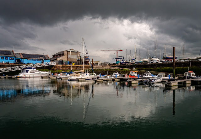 Photo of reflections at Maryport Marina