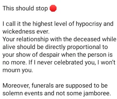 Nigerian Doctor Criticizes Those Who Ignore People’s Achievements in Life but Mourn Loudly After Their Death-OXYGIST
