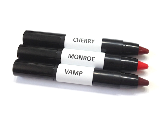 Annabelle TwistUp Retractable Lipstick Crayon - Cherry, Monroe, Vamp