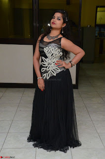 Shrisha Dasari in Sleeveless Short Black Dress At Follow Follow U Audio Launch 027.JPG
