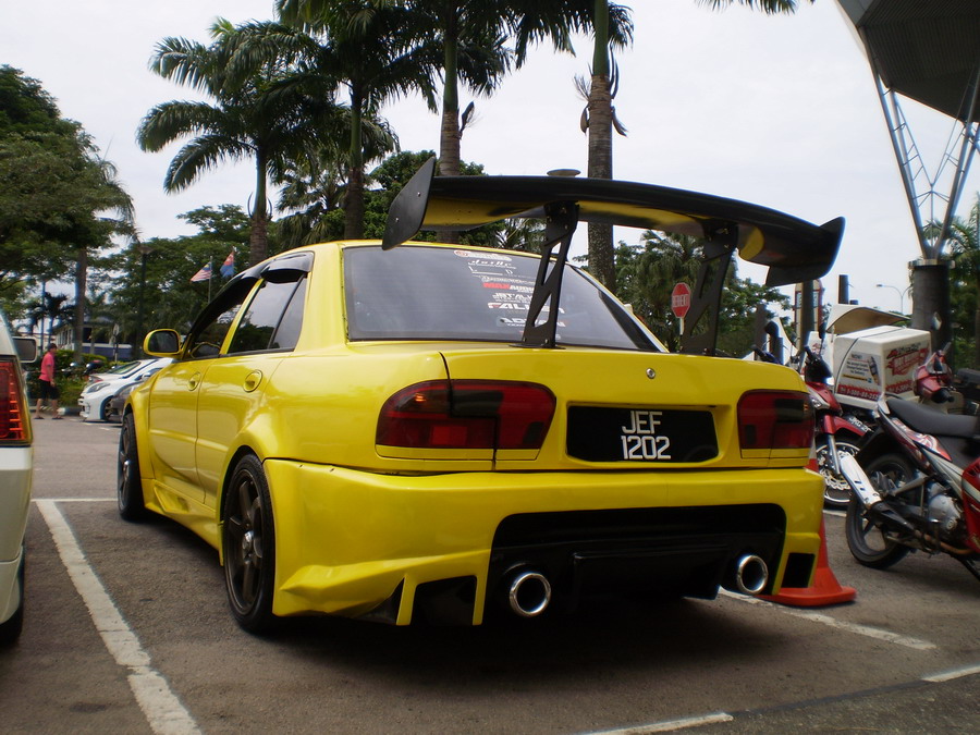 Proton Wira with Evo X body kit Owned by member of team Lonely Devil