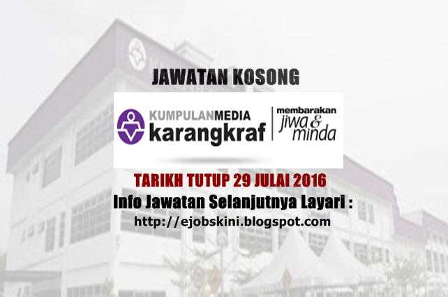 jawatan kosong di kumpulan media karangkraf