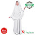 Baju Gamis Anak Perempuan Syar'i Polos Putih Wolly Crepe 1 - 10 Thn
