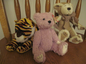 Stuffed animals to pack in an Operation Christmas Child shoebox.