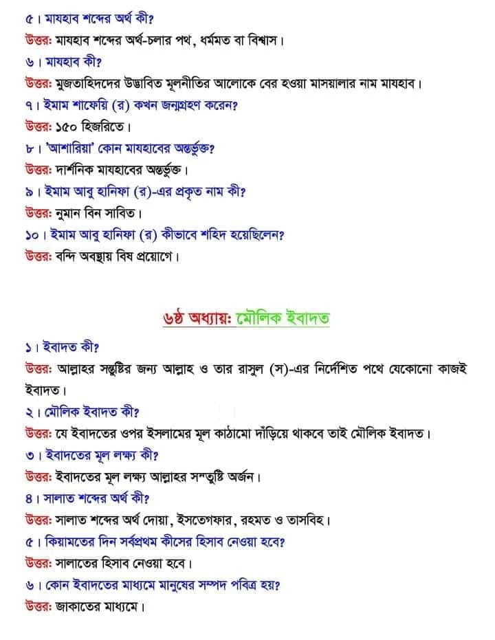 এইচএসসি ইসলাম শিক্ষা ২য় পত্র সাজেশন ২০২৩ সৃজনশীল ও বহুনির্বাচনি | Hsc Islam Shikkha 2nd Paper Suggesting 2023