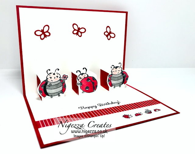 Stampin Up Little Ladybug pop up card