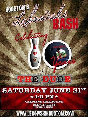 Houston's Lebowski Bash Poster - Celebrating 10 Years of the Dude