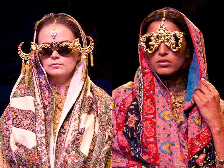 JJ Valaya Wills India Fashion Collection 2012 with Mercura NYC Sunglasses