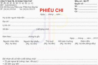 Công ty in phiếu chi uy tín