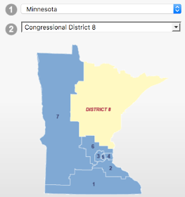 Minnesota has 8 Congressional Districts