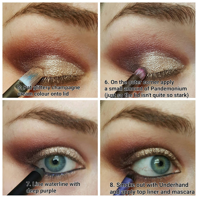 VICE 4 TUTORIAL/CUT CREASE/CHAMPAGNE EYESHADOW/PURPLE EYESHADOW/URBAN DECAY