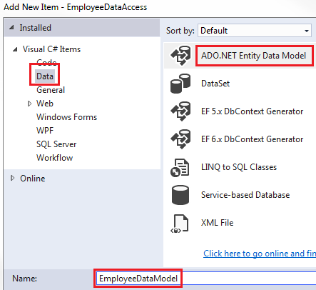 using entity framework with web api