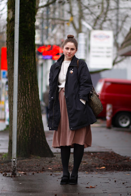 Emma Nauman Midi skirt seattle street style fashion it's my darlin' velvet Mary Janes