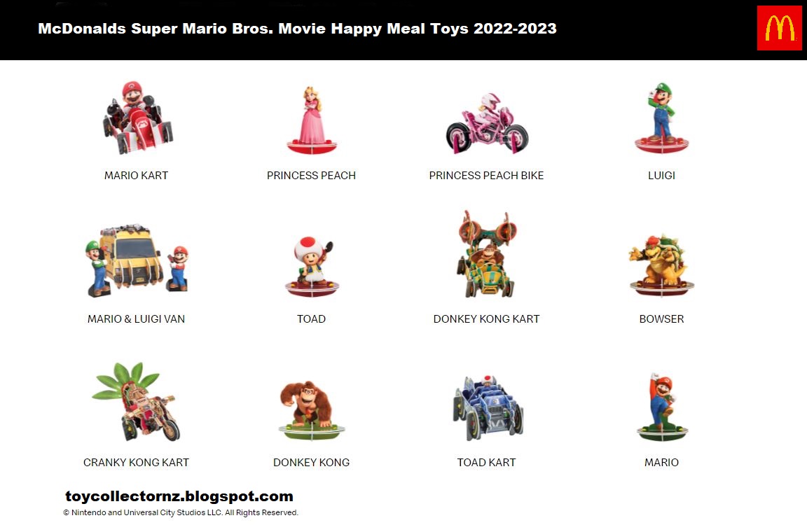 2022 McDONALD'S Super Mario Bros Movie Nintendo HAPPY MEAL TOYS Or Set