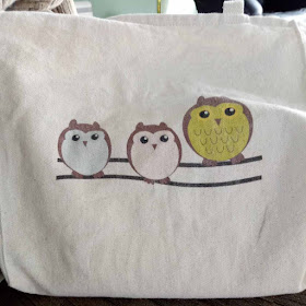 owl grocery tote bag adult library bag