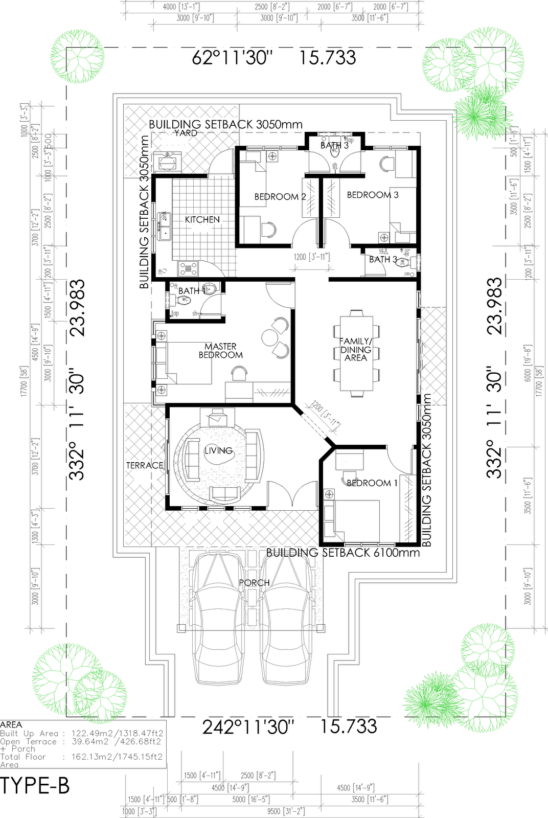  Pelan  Lantai  Rumah 1 Tingkat 5 Bilik Joy Studio Design 