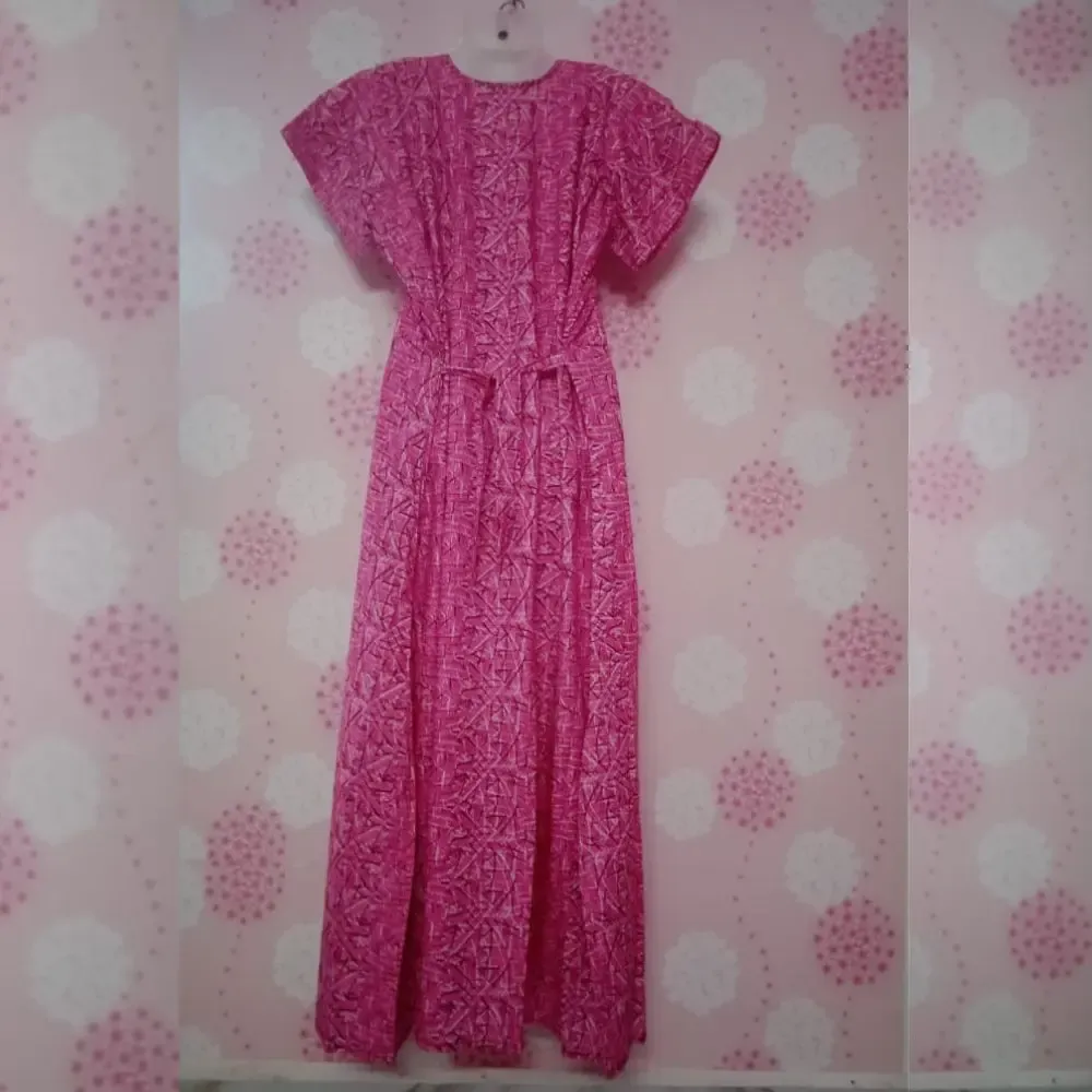 Full Length Pink Cotton Nighty