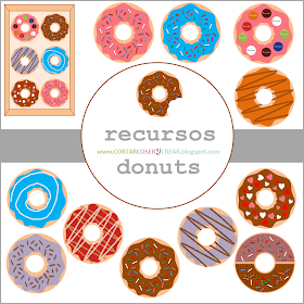 recursos digitales donuts freebies cliparts