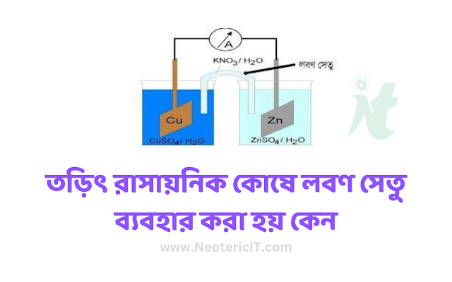 তড়িৎ রাসায়নিক কোষে লবণ সেতু ব্যবহার করা হয় কেন  - neotericit.com