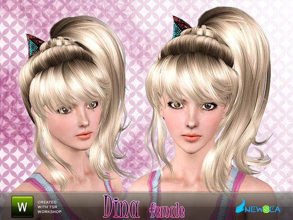 Newsea Dina Female Hairstyle. Download at The Sims Resource - Free