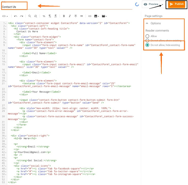 How to Add Contact Us Page (Contact Form) In Blogger 2021