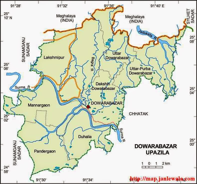 dowarabazar upazila map of bangladesh