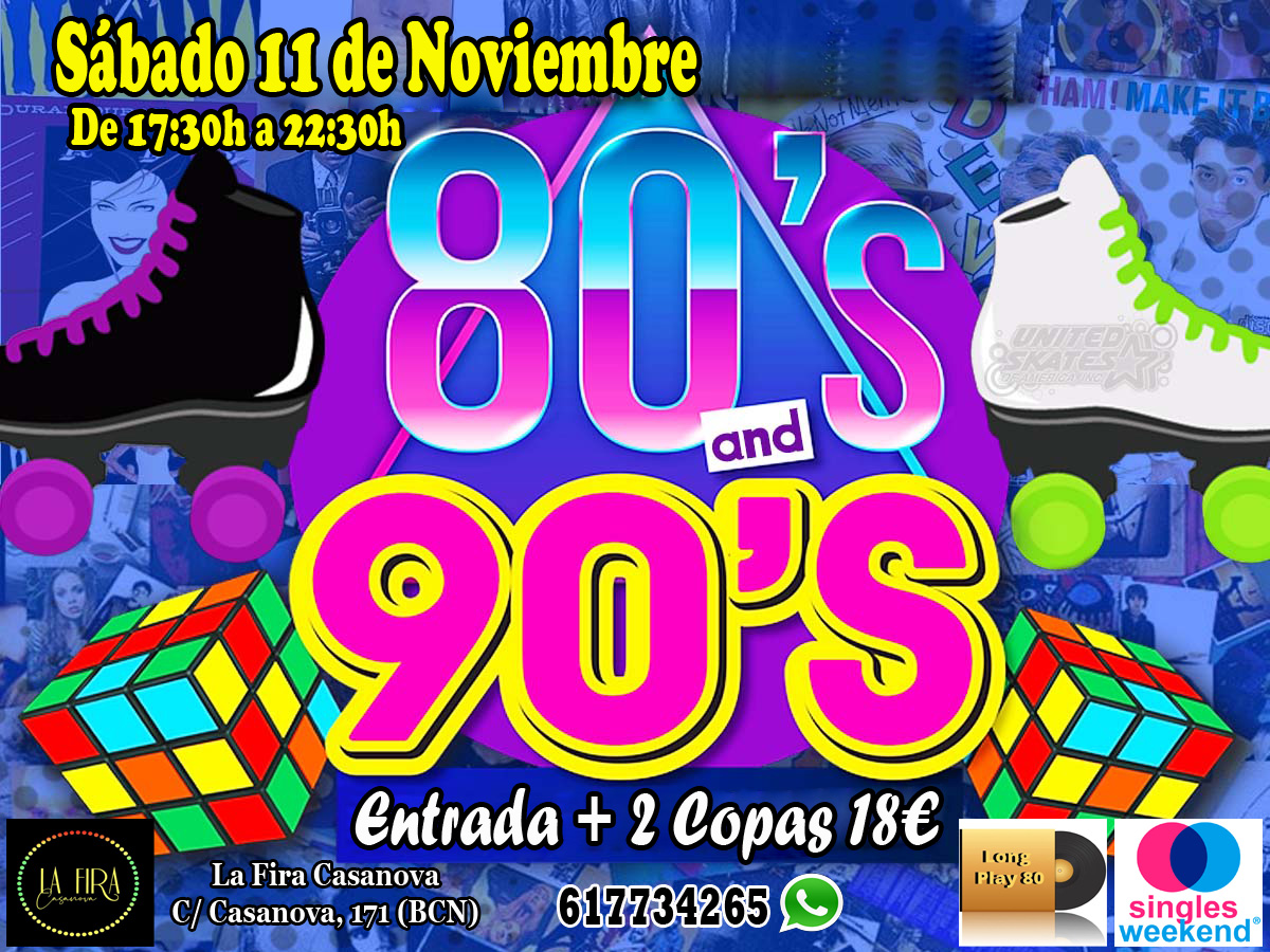 Flyer Tardeo 80s and 90s party