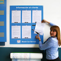 Information notice boards with integrated branding