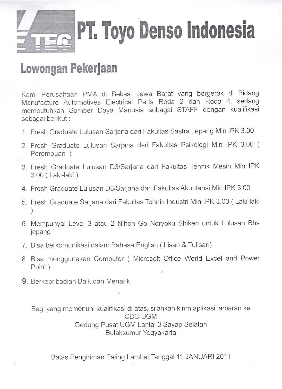 Informasi Lowongan Kerja SMK SMA Terbaru Informasi Lowongan Kerja