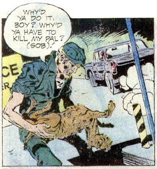 Phantom Stranger #28, murdered dog