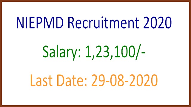 NIEPMD Recruitment 2020