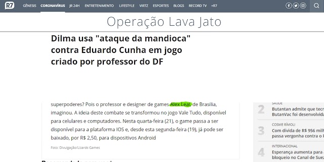 Dilma usa "ataque da mandioca" contra Eduardo Cunha em jogo criado por professor do DF