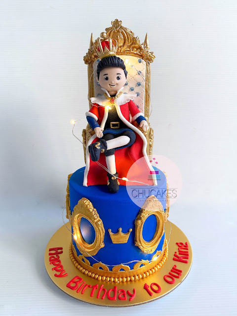 prince cake fairy light gold fondant cake chucakes