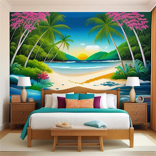 Tropical Tranquility 10 Exotic Wall Painting Ideas for Your Home Wall Decoration